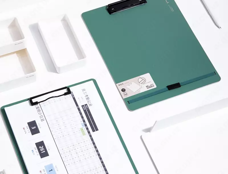  Папка-планшет (верхний зажим) Deli Nusign NS179  А4  600 мкм (Арт. - 179-NS-gn) Зеленая - 