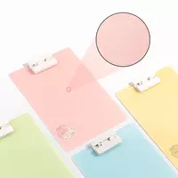   Папка-планшет (верхний зажим) Deli А4  600 мкм   220 х 310 х 1.5 мм (Арт. - 107-PE) Цв. ассорти