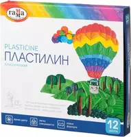   Художественный пластилин Гамма Классический  12 цв.  240 гр.  стек  карт. уп (Арт. - 281033)