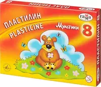 Художественный пластилин Гамма Мультики  8 цв.  160 гр.  стек  карт. уп (Арт. - 280016)