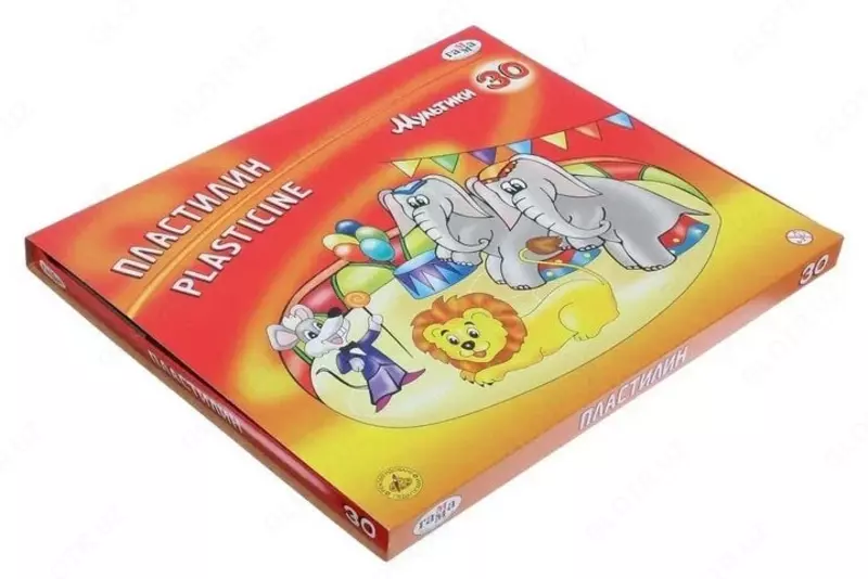   Художественный пластилин Гамма Мультики  30 цв.  600 гр.  стек  карт. уп (Арт. - 210119_04)