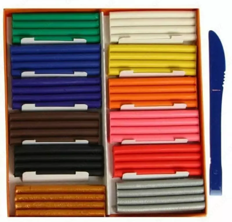  Художественный пластилин Гамма Оранжевое солнце  12 цв.  172 гр.  стек  карт. уп (Арт. - 130520206) - 