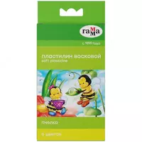 Художественный восковой пластилин Гамма Пчелка  6 цв.  74 гр.  стек  карт. уп (Арт. - 280029Н)