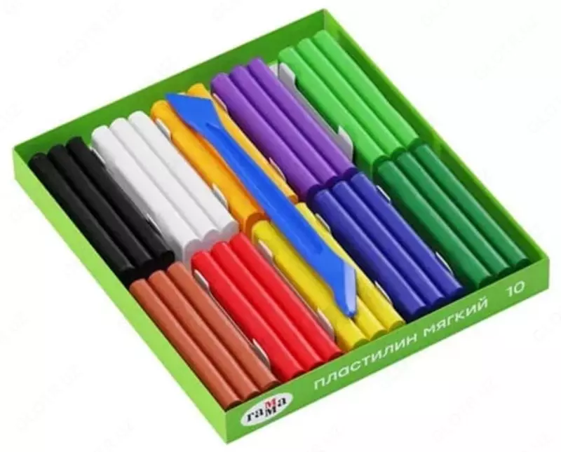 Badiiy mumli plastilin Gamma Bee  10 rang  123 gr.  stek  karta. oram (modda - 280031NE) - 