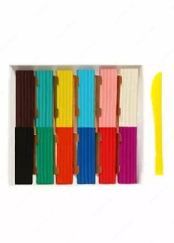  Художественный пластилин Мульти-Пульти Чебурашка  12 цв.  180 гр.  стек  карт. уп (Арт. - ДПЧБ_53011) - 