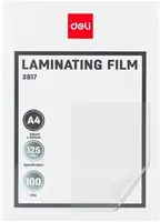 Пленка для ламинирования Deli 303 х 216 мм  125 мкм  А4  100 л. (Арт. - 3817)