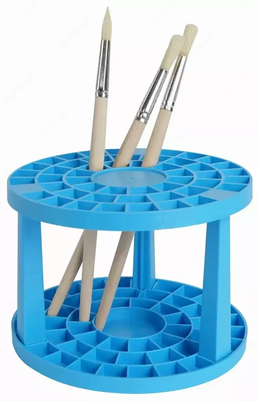 Подставка для кистей Стамм пластик (Арт. - ПК102) Голубая