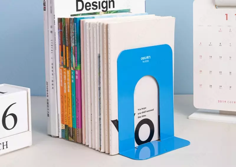   Kitob stend Deli metall  16 5 sm  2 dona. (- 9261-modda) Assortiment