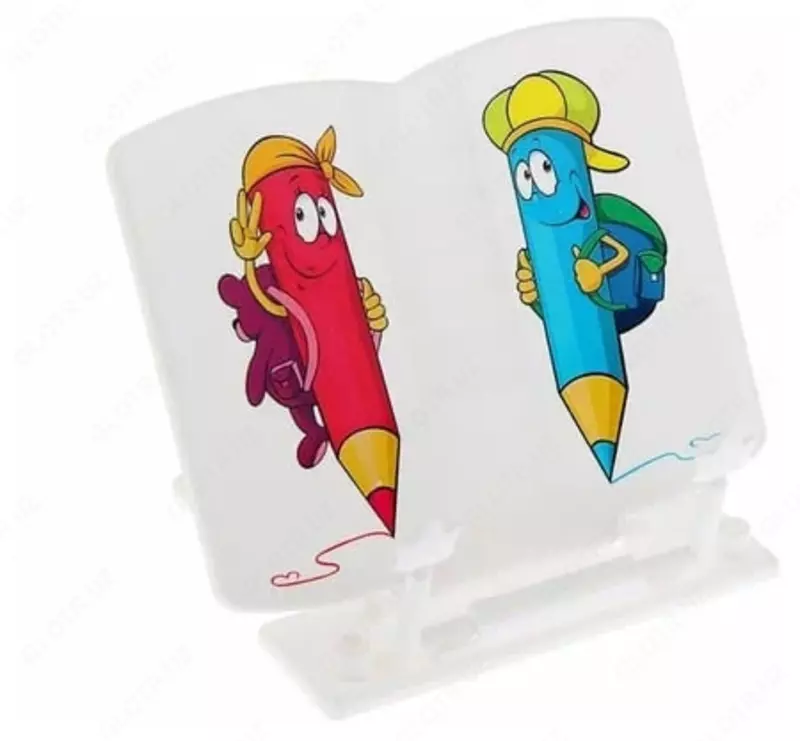 Sozlanishi mumkin kitob stend Stamm Qalamlar  plastmassa  200 x 200 mm  oram. PE (Art. - PK80) Oq