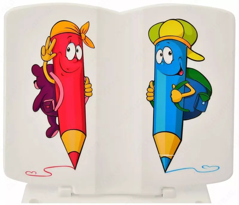   Sozlanishi mumkin kitob stend Stamm Qalamlar  plastmassa  200 x 200 mm  oram. PE (Art. - PK80) Oq