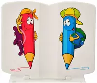   Sozlanishi mumkin kitob stend Stamm Qalamlar  plastmassa  200 x 200 mm  oram. PE (Art. - PK80) Oq