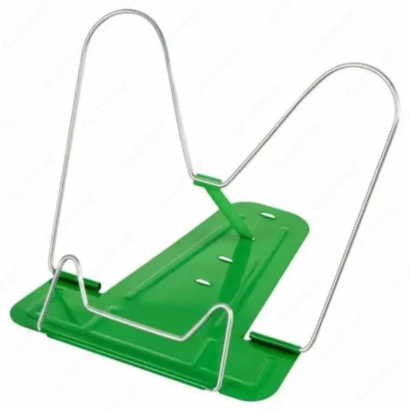 Регулируемая подставка для книг Стамм металл  210 х 285 мм  уп. ПЭ (Арт. - ПКМ-31192) Зеленая