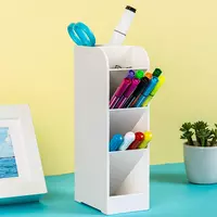   Подставка - органайзер для ручек Deli 5 секций  пластик  205 x 59 x 92.5 мм  уп. ПВХ (Арт. - 8933-wt) Белая