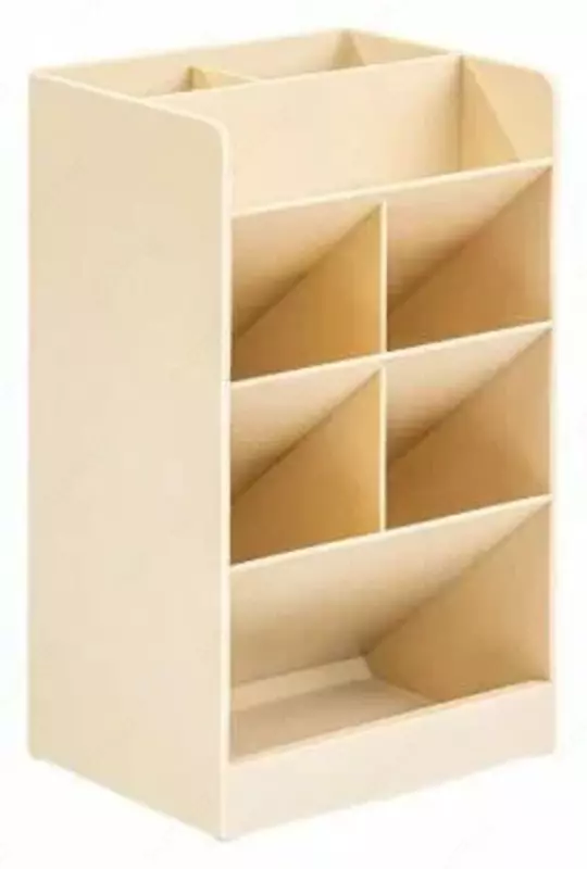 Подставка - органайзер для ручек Deli 8 секций  пластик  205 x 120 x 91 мм  уп. ПВХ (Арт. - 8939-wt) Белая