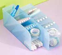  Подставка - органайзер Deli 5 секций  пластик  205 x 59 x 92.5 мм  уп. ПВХ (Арт. - 8932-bl) Голубая - 