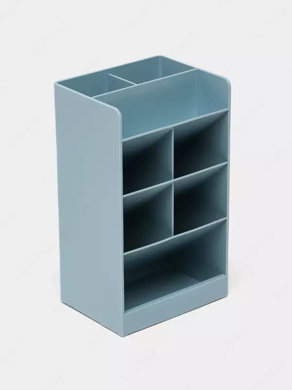 Подставка - органайзер Deli 8 секций  пластик  205 x 120 x 91 мм  уп. ПВХ (Арт. - 8939-bl) Голубая
