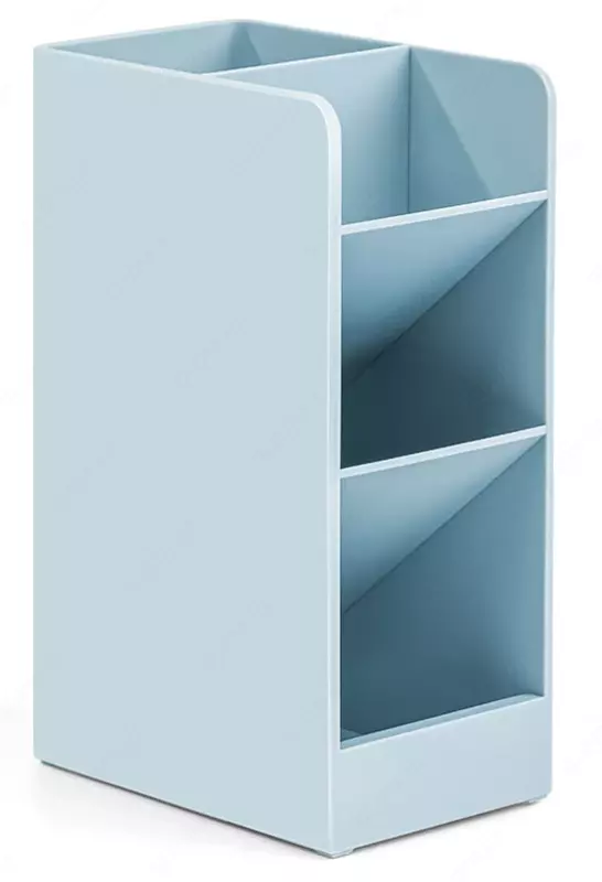  Подставка - органайзер Deli 4 секции  пластик  152 x 60 x 91 мм  уп. ПВХ (Арт. - 8940-bl) Голубая - 