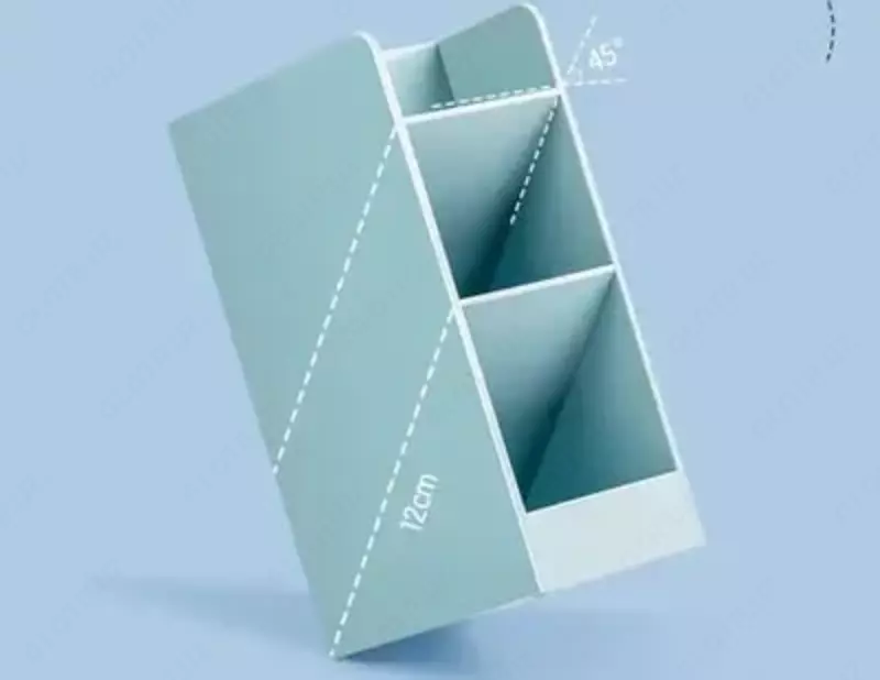 Подставка - органайзер Deli 4 секции  пластик  152 x 60 x 91 мм  уп. ПВХ (Арт. - 8940-gn) Зеленая