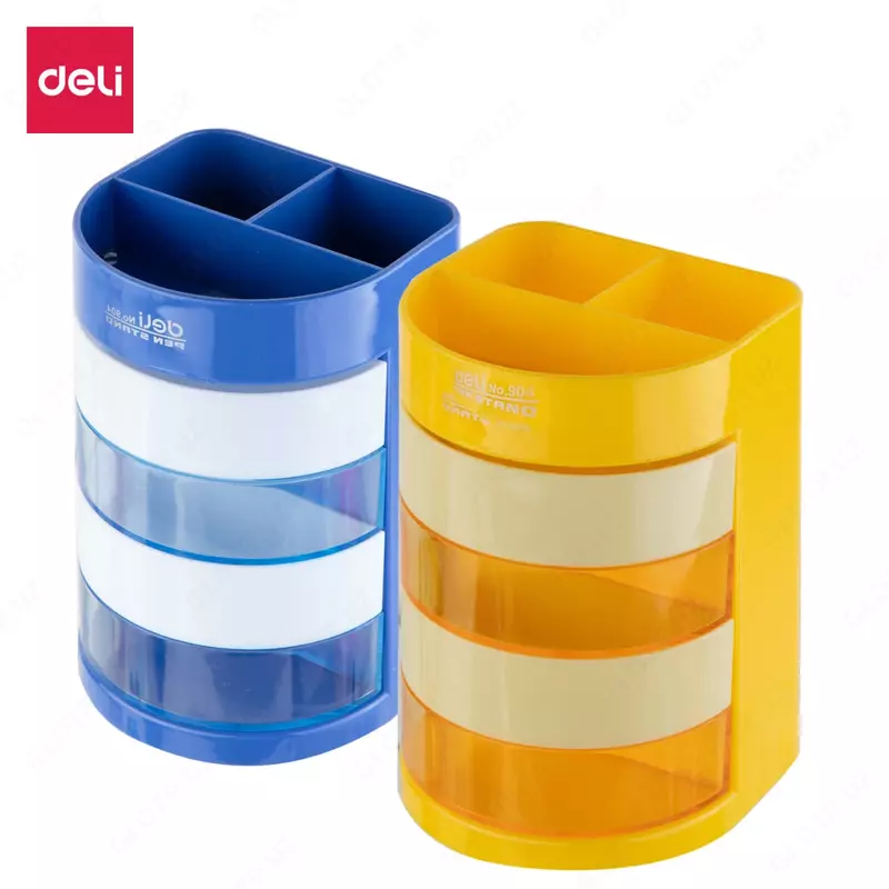 Подставка - органайзер для письменных принадлежностей Deli 7 секций  пластик  127 x 85 x 85 мм  карт. уп (Арт. - 904) Ассортимент