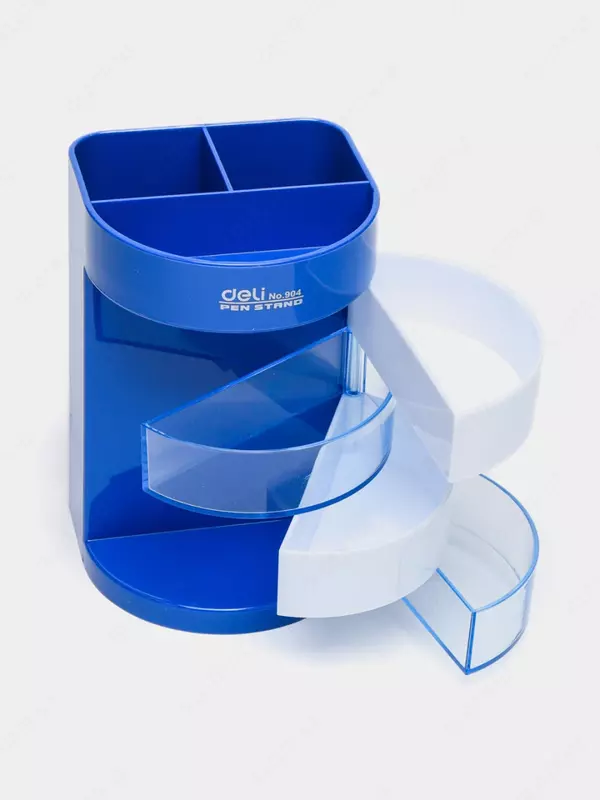   Подставка - органайзер для письменных принадлежностей Deli 7 секций  пластик  127 x 85 x 85 мм  карт. уп (Арт. - 904) Ассортимент