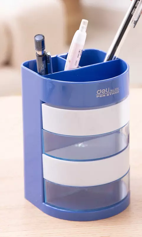  Подставка - органайзер для письменных принадлежностей Deli 7 секций  пластик  127 x 85 x 85 мм  карт. уп (Арт. - 904) Ассортимент - OOO Smart Choice Kans