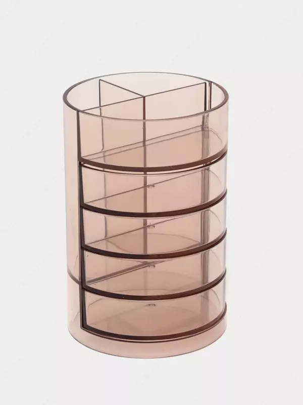 Подставка - органайзер для письменных принадлежностей Deli 7 секций  пластик  135 x 90 х 90 мм  карт. уп (Арт. - 904) Прозрачный/тониров.