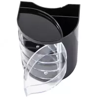   Подставка - органайзер для письменных принадлежностей Deli 7 секций  пластик  106 x 98 x 94 мм  карт. уп (Арт. - 9133) Черный/прозр.