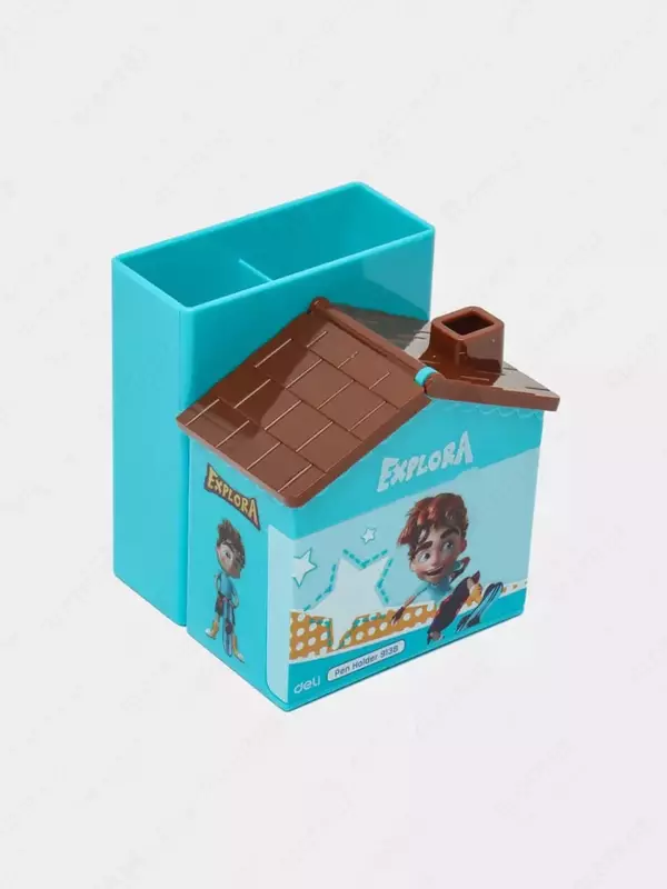   Подставка - органайзер для письменных принадлежностей Deli Explora  4 секции  пластик  78.4 x 77.5 x 93.4 мм  ПВХ бокс (Арт. - 9138) Цв. ассорти