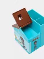  Подставка - органайзер для письменных принадлежностей Deli Explora  4 секции  пластик  78.4 x 77.5 x 93.4 мм  ПВХ бокс (Арт. - 9138) Цв. ассорти Только в розницу