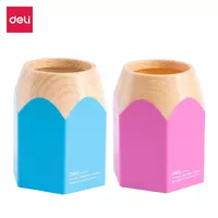 Подставка - стакан для ручек Deli RIO  1 секц.  пластик  87 x 76 x 104 мм  ПВХ бокс (Арт. - 9145) Цв. ассорти