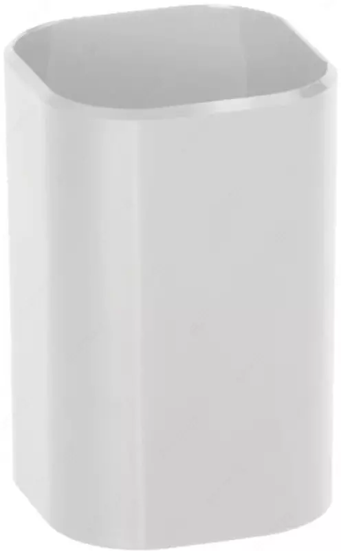 Прямоугольная подставка - стакан для ручек Стамм Фаворит  1 секц.  пластик  90 x 70 x 70 мм (Арт. - ПС-30474) Белая