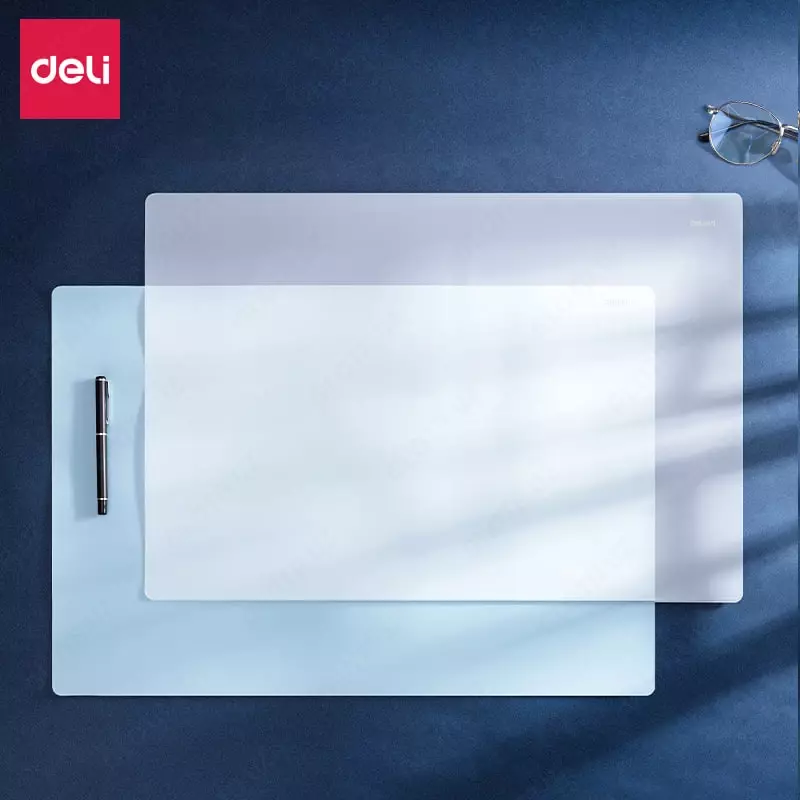 Stol usti plastmassa qoplamasi Deli 600 x 480 mm  oram. PE (Art. - 72657) Shaffof