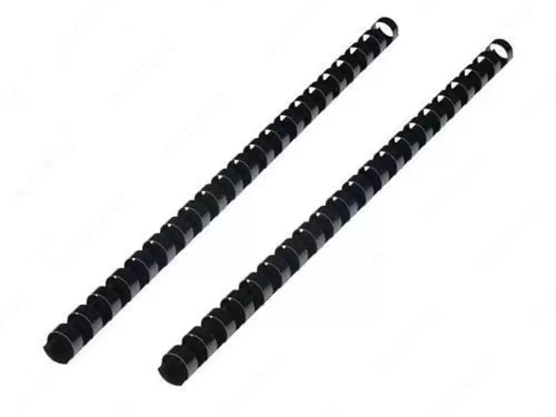  Упаковка пластиковых пружин для переплета Bindi 12 мм  100 шт. (Арт.- 12-GRbk) Черная - 