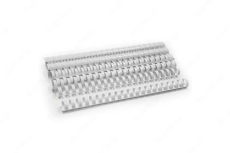  Bindi boglash uchun plastik buloqlar toplami 28 mm  50 dona. (m.-28-GRwt) Oq - 