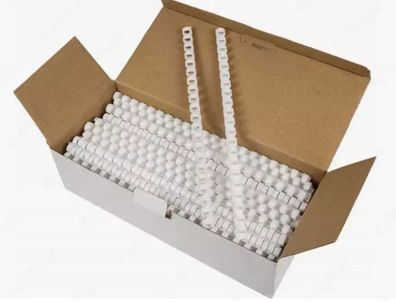 Bindi boglash uchun plastik buloqlar toplami 28 mm  50 dona. (m.-28-GRwt) Oq