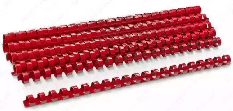 Упаковка пластиковых пружин для переплета Bindi 6 мм  100 шт. (Арт.- 6-GRrd) Красная