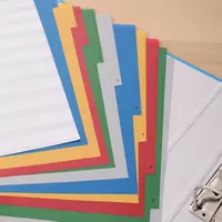  Пластиковый цветной разделитель Deli А4  1-12 цв. (Арт. - 5725) Ассорти Только в розницу