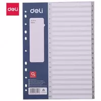 Пластиковый буквенный разделитель Deli А4  A-Z (Арт. - 38157) Серый