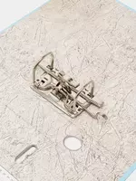   Papka - magnitafon Alta A4  kemerli mexanizm  50 mm (Art. - 50 lbl) Ochiq/kok