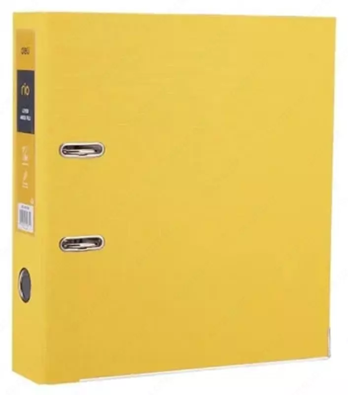 Папка - регистратор Deli RIO  А4  арочный механизм  75 мм (Арт.- 20150-EB) Желтая