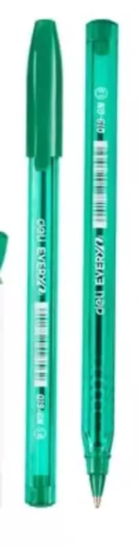 Шариковая ручка Deli Every  1.0 мм  зеленая (Арт.- 19-GN-EQ) Прозрачная/зеленая