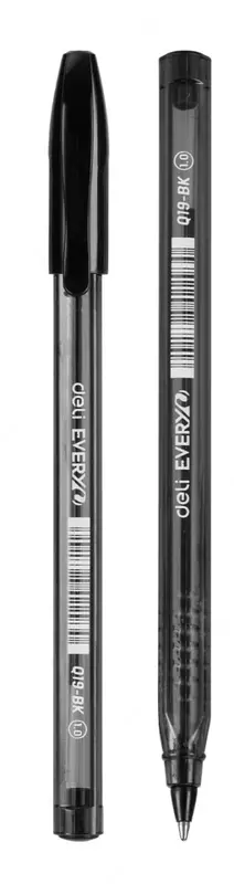Sharikli qalam Deli Har bir  1 0 mm  qora (Art.-19-BK-EQ) Shaffof/qora