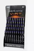 Шариковая автоматическая ручка Linc Pentonic VRT  0.7 мм  синяя  дисплей (Арт.- 4007-bl-displ100) Черная/синяя