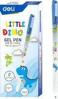   Гелевая ручка Deli Little Dino  0.5 мм  синяя (Арт.- 30-EG-bl) Цв. ассорти