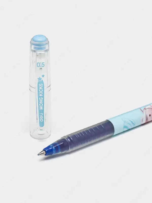   Гелевая ручка Deli Mong Kicks  0.5 мм  синяя (Арт.- 30-EG-bl) Цв. ассорти