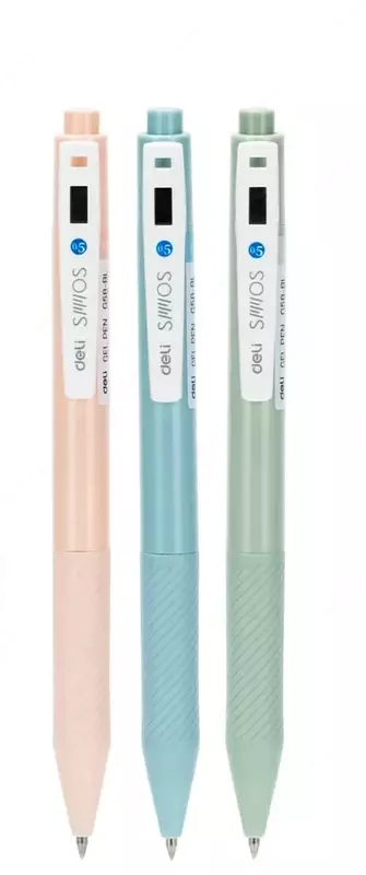 Avtomatik gel qalam Deli SolililS  0 5 mm  kok (Art. - 58-BL-G) Col. turli xil