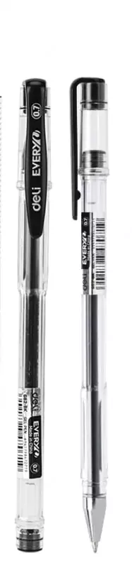 Гелевая ручка Deli Every  0.7 мм  черная (Арт.- 82-BK-EG) Прозрачная