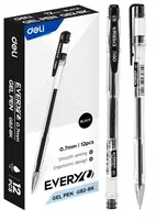  Гелевая ручка Deli Every  0.7 мм  черная (Арт.- 82-BK-EG) Прозрачная - 