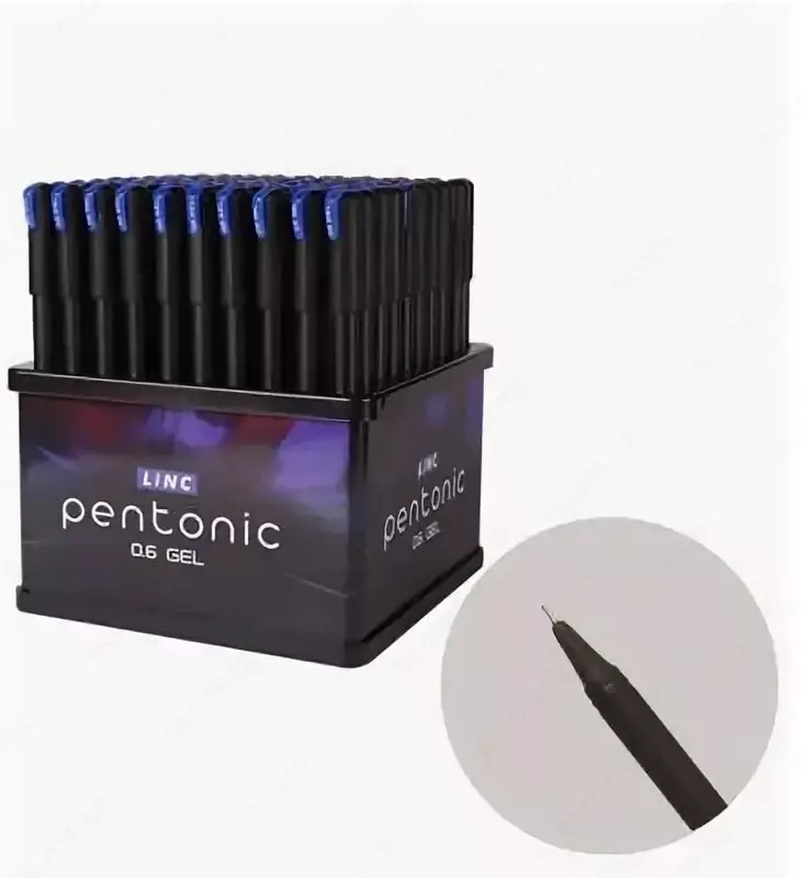 Гелевая ручка Linc Pentonic Gel  0.6 мм  синяя  дисплей (Арт.- 856bl-disp60-100)