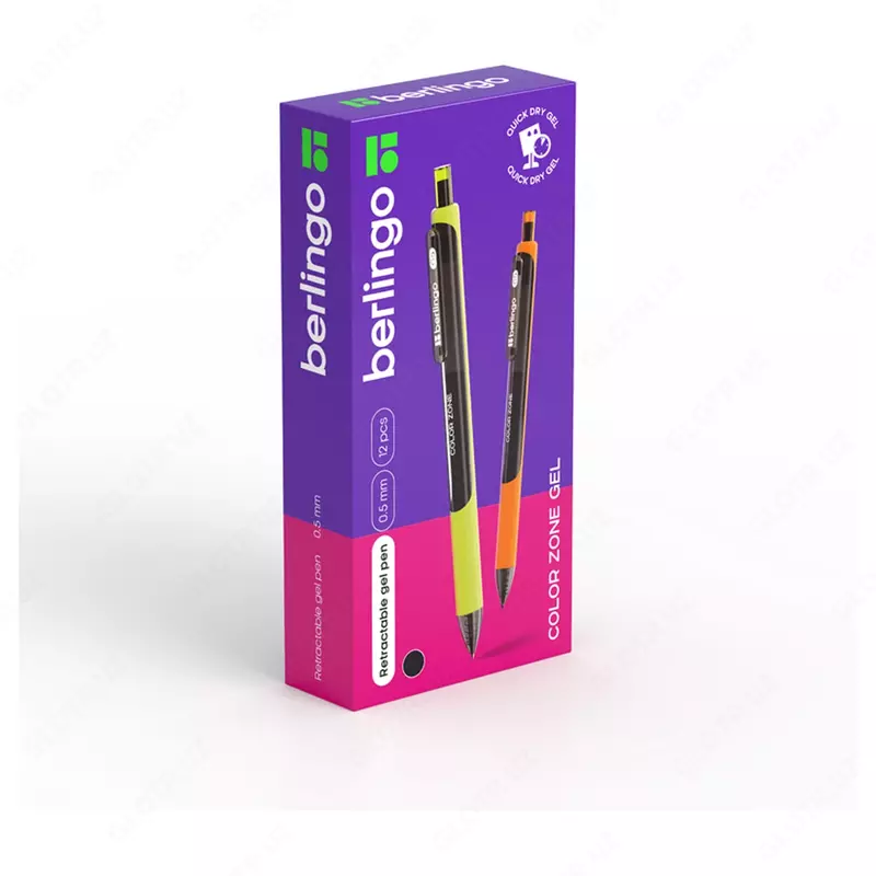   Avtomatik gel qalam Berlingo Rang zonasi  0 5 mm  qora (Art.-CGm_50062) Col. turli xil